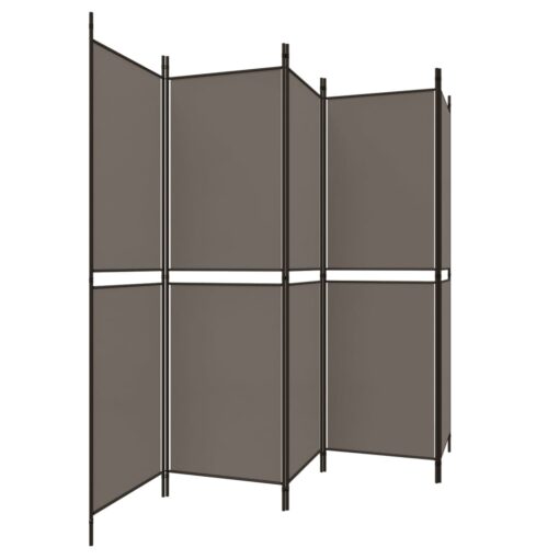 5-Panel Room Divider Anthracite 250x180 cm Fabric - Image 2