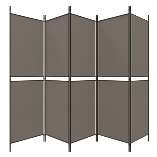 5-Panel Room Divider Anthracite 250x180 cm Fabric - Image 3