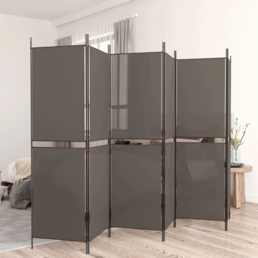 vidaXL 6-Panel Room Divider Anthracite 300x180 cm Fabric