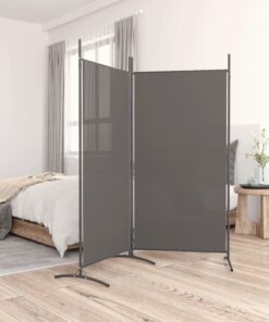 vidaXL 2-Panel Room Divider Anthracite 175x180 cm Fabric