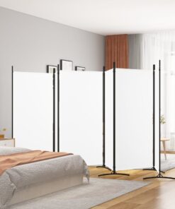 vidaXL 6-Panel Room Divider White 520x180 cm Fabric