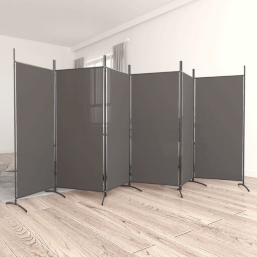 vidaXL 6-Panel Room Divider Anthracite 520x180 cm Fabric