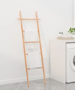 vidaXL Towel Ladder 170 cm Solid Wood Walnut