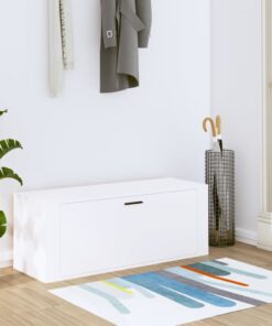 vidaXL Wall Shoe Cabinet White 100x35x38 cm Engineered Wood