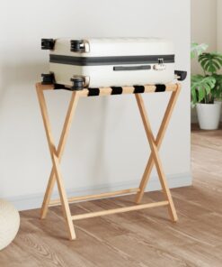 vidaXL Luggage Rack 68.5x38x58 cm Bamboo