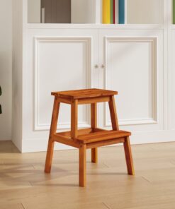 vidaXL 2 Step Stool 40x38x50 cm Solid Wood Acacia