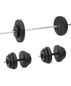 vidaXL Barbell and Dumbbell with Plates 60 kg