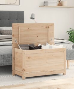 vidaXL Storage Box 80x40x45.5 cm Solid Wood Pine