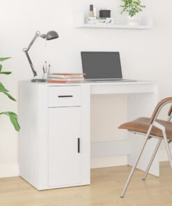 vidaXL Desk White 100x49x75 cm Engineered Wood