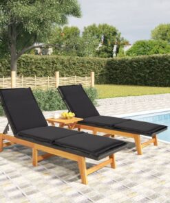 vidaXL 3 Piece Garden Lounge Set Poly Rattan&Solid Wood Acacia