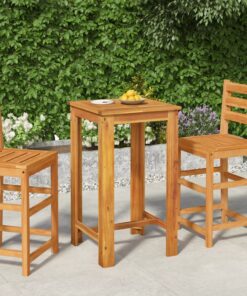 vidaXL Garden Bar Table 60x60x105 cm Solid Wood Acacia