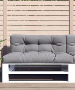 vidaXL Pallet Cushions 2 pcs Grey Fabric