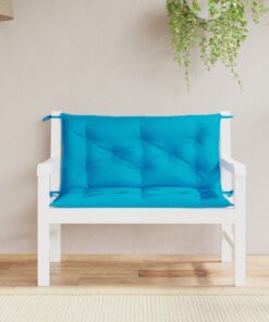 vidaXL Garden Bench Cushions 2pcs Light Blue 100x50x7 cm Oxford Fabric