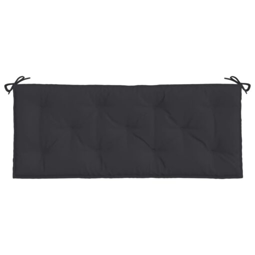 Garden Bench Cushions 2pcs Black 120x50x7cm Oxford Fabric - Image 3