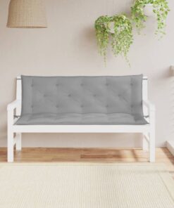 vidaXL Garden Bench Cushions 2pcs Grey 150x50x7cm Oxford Fabric