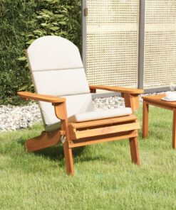 vidaXL Adirondack Garden Chair with Cushions Solid Wood Acacia