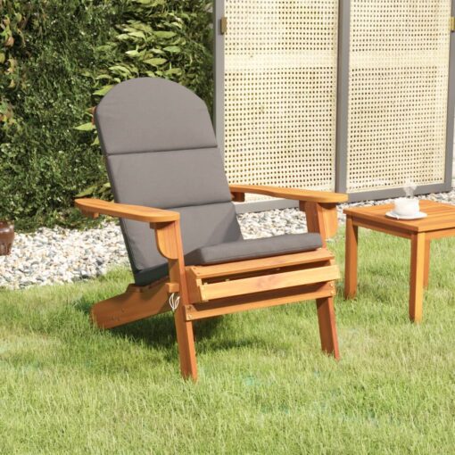 vidaXL Adirondack Garden Chair with Cushions Solid Wood Acacia