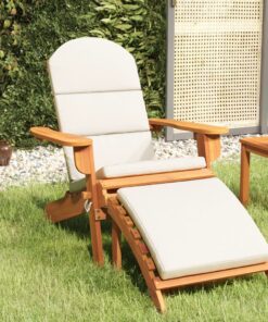 vidaXL Adirondack Garden Chair with Footrest Solid Wood Acacia