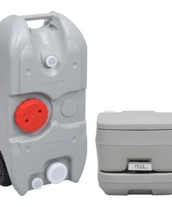 vidaXL Portable Camping Toilet and Water Tank Set