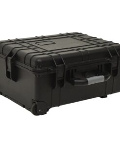 vidaXL Wheeled Flight Case Black 58x45x27 cm PP