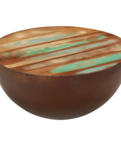 vidaXL Bowl-shaped Coffee Table Ø50x24.5 cm Solid Wood Reclaimed