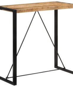 vidaXL Bar Table 110x55x110 cm Solid Rough Wood Mango