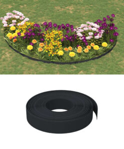 vidaXL Garden Edging Black 10 m 10 cm Polyethylene