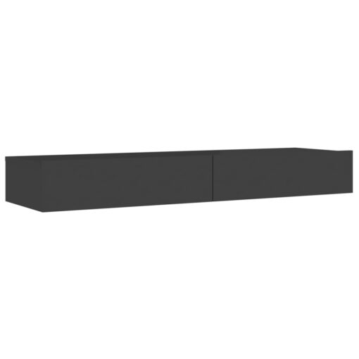 vidaXL TV Cabinet with LED Lights Grey 120x35x15.5 cm - Image 3