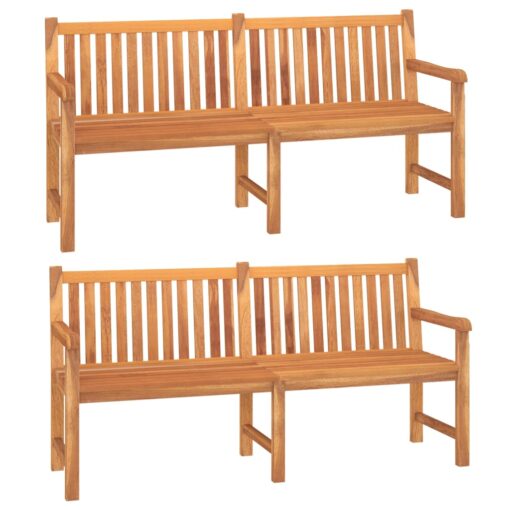vidaXL 5 Piece Garden Dining Set Solid Wood Teak - Image 2