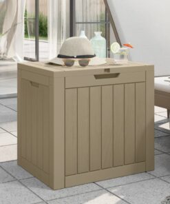 vidaXL Garden Storage Box Grey 55.5x43x53 cm Polypropylene