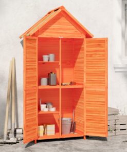 vidaXL Garden Tool Shed Brown 89x52.5x175 cm Solid Wood Pine