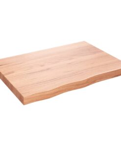 vidaXL Wall Shelf Light Brown 80x60x(2-6) cm Treated Solid Wood Oak
