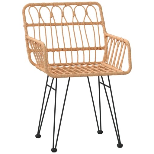5 Piece Garden Dining Set Poly Rattan - Image 3