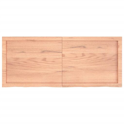 Bathroom Countertop Light Brown 120x50x(2-4)cm Treated Solid Wood - Image 2