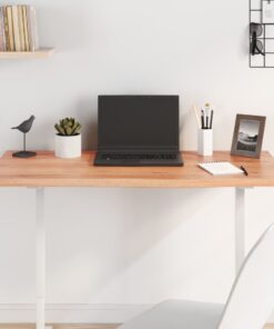 vidaXL Table Top Light Brown 100x40x2 cm Treated Solid Wood Oak