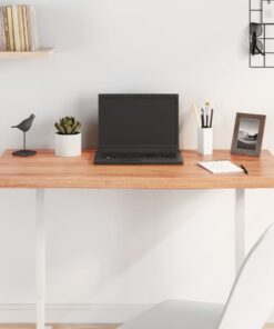 vidaXL Table Top Light Brown 100x40x(2-4) cm Treated Solid Wood Oak