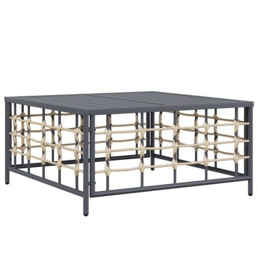 vidaXL 5 Piece Garden Lounge Set with Cushions Anthracite Poly Rattan - Image 4