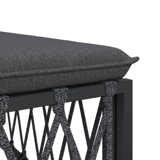 vidaXL 5 Piece Garden Lounge Set with Cushions Anthracite Steel - Image 4