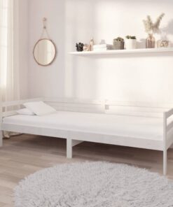 vidaXL Day Bed without Mattress White  90x200 cm Solid Wood Pine