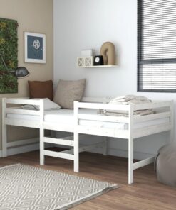 vidaXL Bed Frame without Mattress White 90x200 cm Solid Wood Pine