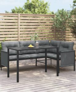 vidaXL Garden Dining Table Anthracite 110x54x70 cm Steel