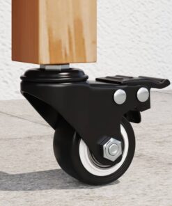vidaXL Caster Wheels 4 pcs Black 35 mm Iron