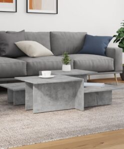 vidaXL Coffee Tables 2 pcs Concrete Grey Engineered Wood