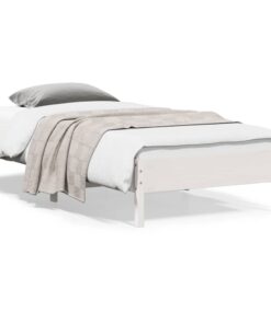 vidaXL Bed Frame without Mattress White 90x200 cm Solid Wood Pine