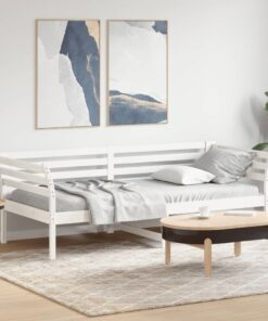 vidaXL Day Bed without Mattress White 90x200 cm Solid Wood Pine