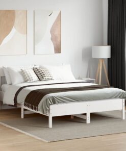 vidaXL Bed Frame without Mattress White 160x200 cm Solid Wood Pine