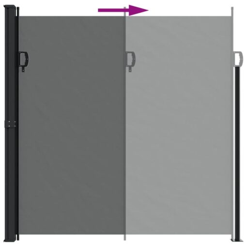 Retractable Side Awning Anthracite 200x500 cm - Image 3
