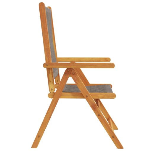 vidaXL Reclining Garden Chairs 8 pcs Grey Solid Wood Acacia - Image 3