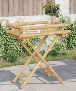 vidaXL Folding Tray Table 60x40x68 cm Bamboo