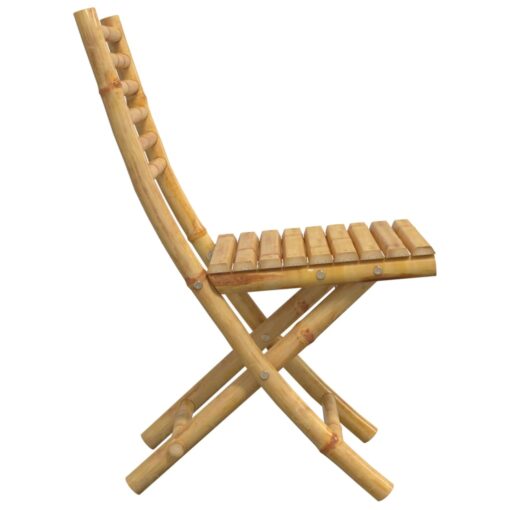 vidaXL Folding Garden Chairs 4 pcs 43x54x88 cm Bamboo - Image 4